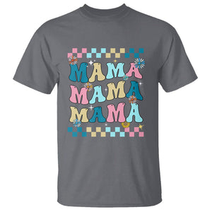 Retro Groovy Mama T Shirt Mother's Day Gifts for Mom TS02 Charcoal Printyourwear