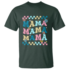 Retro Groovy Mama T Shirt Mother's Day Gifts for Mom TS02 Dark Forest Green Printyourwear