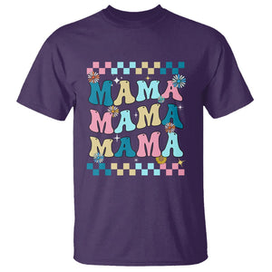 Retro Groovy Mama T Shirt Mother's Day Gifts for Mom TS02 Purple Printyourwear