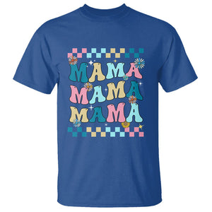 Retro Groovy Mama T Shirt Mother's Day Gifts for Mom TS02 Royal Blue Printyourwear