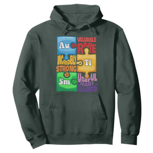 Puzzle Autism Definition Hoodie Support Understand Love Accept Embrace Neurodiversity TS02 Dark Forest Green Printyourwear