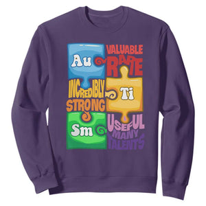 Puzzle Autism Definition Sweatshirt Support Understand Love Accept Embrace Neurodiversity TS02 Purple Printyourwear