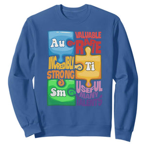 Puzzle Autism Definition Sweatshirt Support Understand Love Accept Embrace Neurodiversity TS02 Royal Blue Printyourwear