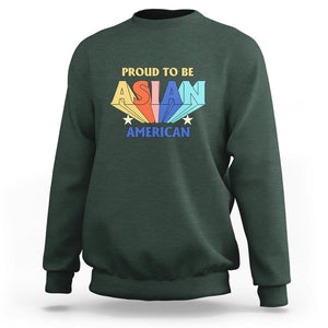 Proud To Be Asian American Sweatshirt AAPI Heritage Month Untiy Pride TS02 Dark Forest Green Printyourwear