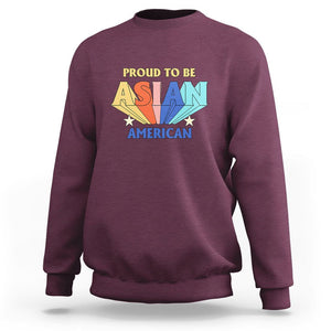 Proud To Be Asian American Sweatshirt AAPI Heritage Month Untiy Pride TS02 Maroon Printyourwear