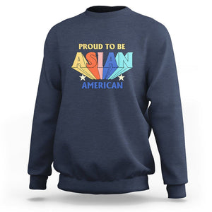 Proud To Be Asian American Sweatshirt AAPI Heritage Month Untiy Pride TS02 Navy Printyourwear