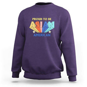 Proud To Be Asian American Sweatshirt AAPI Heritage Month Untiy Pride TS02 Purple Printyourwear