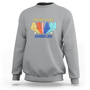 Proud To Be Asian American Sweatshirt AAPI Heritage Month Untiy Pride TS02 Sport Gray Printyourwear