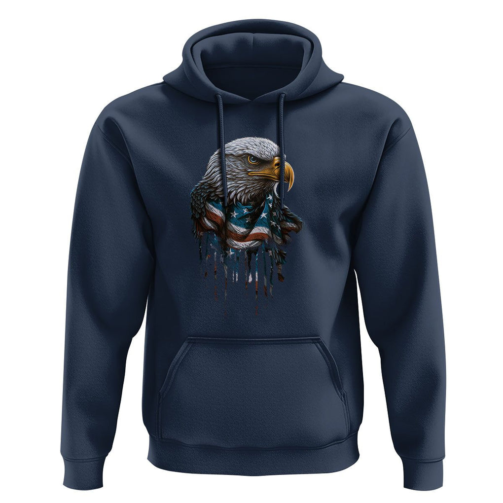 Patriotic American Eagle Hoodie 4th Of July US Flag TS02 Navy Print Your Wear