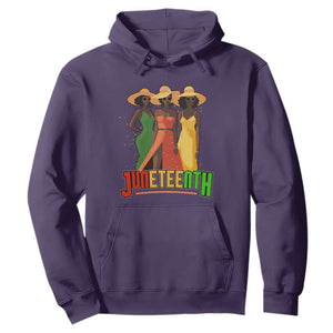 Juneteenth Hoodie Melanin Black Women Dress 1865 TS02 Purple Print Your Wear