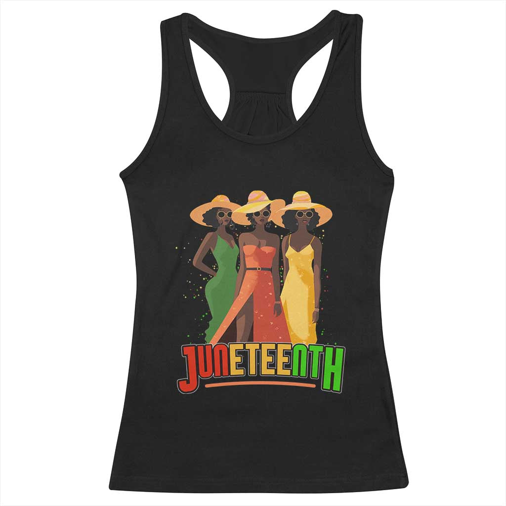 Juneteenth 1865 Racerback Tank Top Beautiful Black Women Melanin TS02 Black Print Your Wear