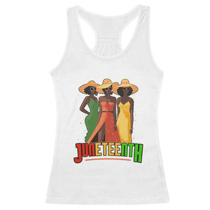 Juneteenth 1865 Racerback Tank Top Beautiful Black Women Melanin TS02 White Print Your Wear