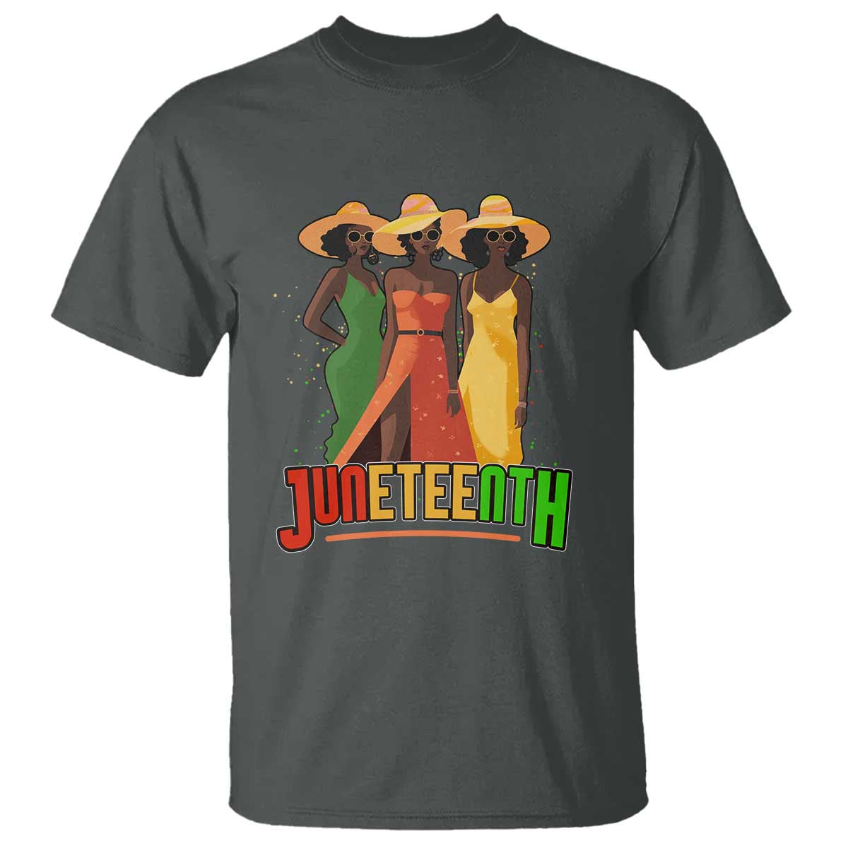 Juneteenth 1865 T Shirt Beautiful Black Women Melanin TS02 Dark Heather Print Your Wear