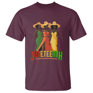 Juneteenth 1865 T Shirt Beautiful Black Women Melanin TS02 Maroon Print Your Wear