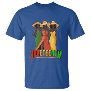 Juneteenth 1865 T Shirt Beautiful Black Women Melanin TS02 Royal Blue Print Your Wear