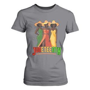 Juneteenth T Shirt For Women Melanin Black Women Dress 1865 TS02 Charcoal Print Your Wear