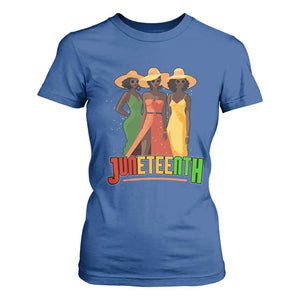 Juneteenth T Shirt For Women Melanin Black Women Dress 1865 TS02 Royal Blue Print Your Wear
