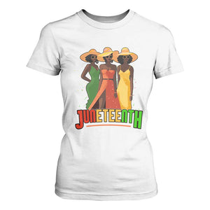 Juneteenth T Shirt For Women Melanin Black Women Dress 1865 TS02 White Print Your Wear