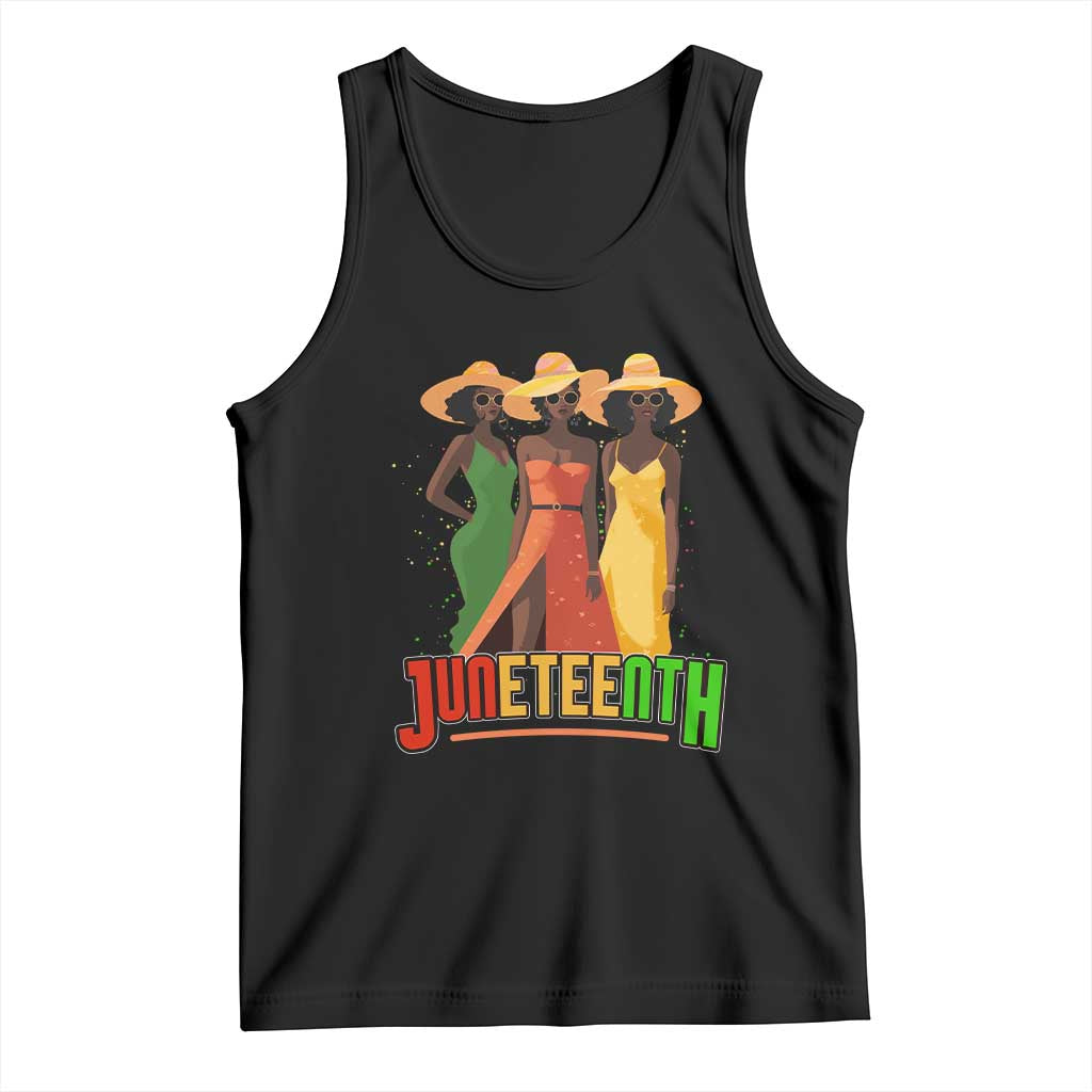Juneteenth 1865 Tank Top Beautiful Black Women Melanin TS02 Black Print Your Wear