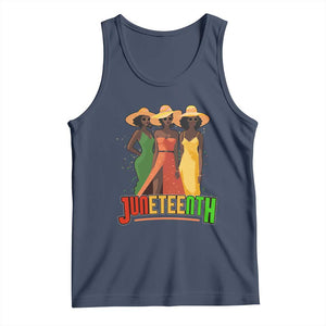Juneteenth 1865 Tank Top Beautiful Black Women Melanin TS02 Navy Print Your Wear