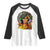 Afro Black Queen Magic Raglan Shirt Beautiful Strong Melanin Poppin' Choc-lit Dope TS02 White Black Print Your Wear