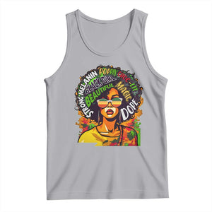 Afro Black Queen Magic Tank Top Beautiful Strong Melanin Poppin' Choc-lit Dope TS02 Athletic Heather Print Your Wear