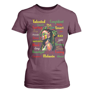 Juneteenth 1865 T Shirt For Women Afro Melanin Locs Girl African American History TS02 Maroon Print Your Wear