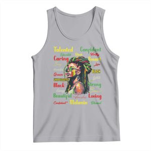 Melanin Locs Girl Tank Top Dreadlock Black Pride African American TS02 Athletic Heather Print Your Wear