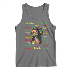 Melanin Locs Girl Tank Top Dreadlock Black Pride African American TS02 Black Heather Print Your Wear