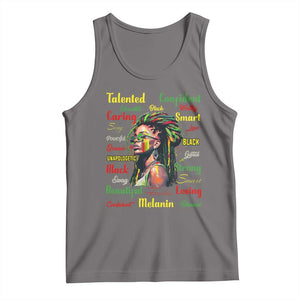 Melanin Locs Girl Tank Top Dreadlock Black Pride African American TS02 Deep Heather Print Your Wear