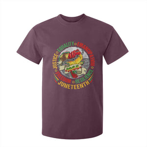 Juneteenth 1865 T Shirt For Kid Freedom Justice Equality Emancipation Resilience Independence Day TS02 Maroon Print Your Wear