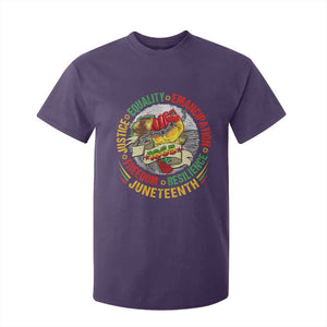 Juneteenth 1865 T Shirt For Kid Freedom Justice Equality Emancipation Resilience Independence Day TS02 Purple Print Your Wear