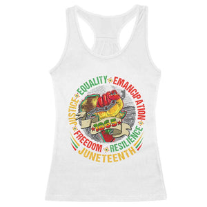 Juneteenth 1865 Racerback Tank Top Freedom Justice Equality Emancipation Resilience Independence Day TS02 White Print Your Wear