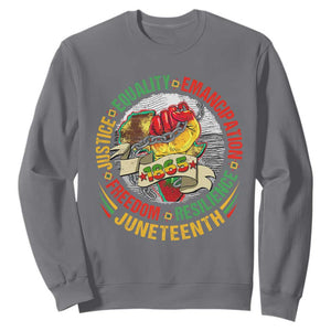 Juneteenth 1865 Sweatshirt Freedom Justice Equality Emancipation Resilience African American History TS02 Charcoal Print Your Wear