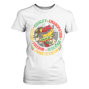 Juneteenth 1865 T Shirt For Women Freedom Justice Equality Emancipation Resilience Independence Day TS02 White Print Your Wear
