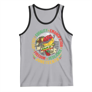 Juneteenth 1865 Tank Top Freedom Justice Equality Emancipation Resilience Independence Day TS02 Athletic Heather Black Print Your Wear