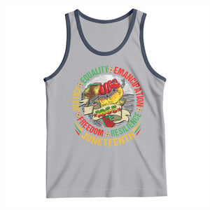 Juneteenth 1865 Tank Top Freedom Justice Equality Emancipation Resilience Independence Day TS02 Athletic Heather Navy Print Your Wear