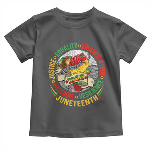 Juneteenth 1865 Toddler T Shirt Freedom Justice Equality Emancipation Resilience Independence Day TS02 Dark Heather Print Your Wear