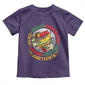 Juneteenth 1865 Toddler T Shirt Freedom Justice Equality Emancipation Resilience Independence Day TS02 Purple Print Your Wear