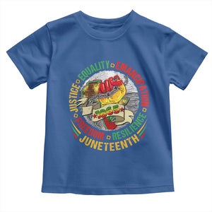 Juneteenth 1865 Toddler T Shirt Freedom Justice Equality Emancipation Resilience Independence Day TS02 Royal Blue Print Your Wear