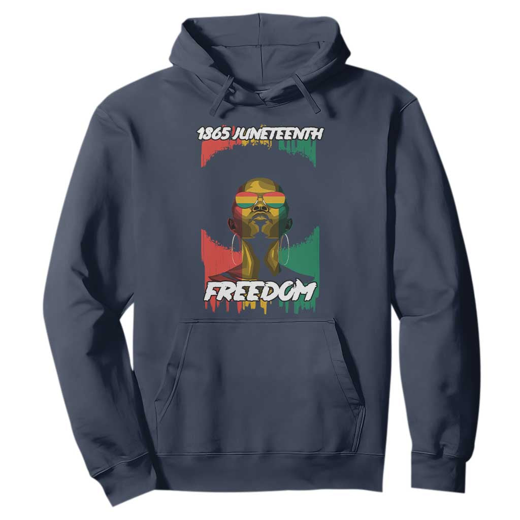 Juneteenth 1865 Hoodie Freedom Afro Melanin Woman African American Dripping TS02 Navy Print Your Wear