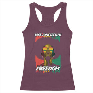 Juneteenth 1865 Freedom Racerback Tank Top Afro Melanin Woman African American Dripping TS02 Maroon Print Your Wear