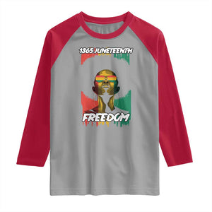 Juneteenth 1865 Freedom Raglan Shirt Afro Melanin Woman African American Dripping TS02 Sport Gray Red Print Your Wear