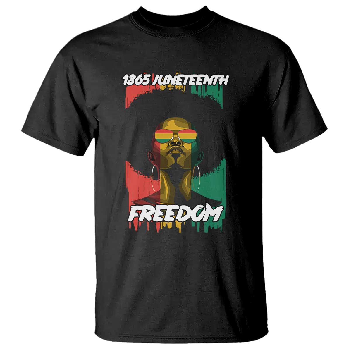 Juneteenth 1865 Freedom T Shirt Afro Melanin Woman African American Dripping TS02 Black Print Your Wear