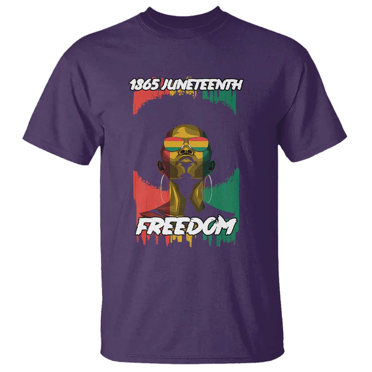 Juneteenth 1865 Freedom T Shirt Afro Melanin Woman African American Dripping TS02 Purple Print Your Wear