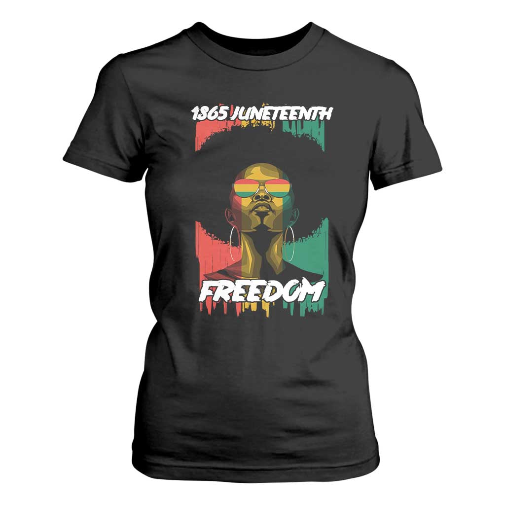 Juneteenth 1865 T Shirt For Women Freedom Afro Melanin Woman African American Dripping TS02 Black Print Your Wear