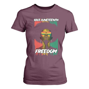 Juneteenth 1865 T Shirt For Women Freedom Afro Melanin Woman African American Dripping TS02 Maroon Print Your Wear