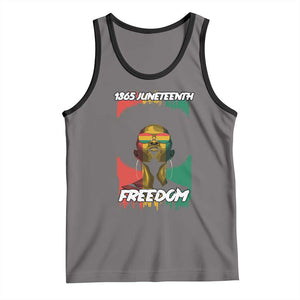 Juneteenth 1865 Freedom Tank Top Afro Melanin Woman African American Dripping TS02 Deep Heather Black Print Your Wear