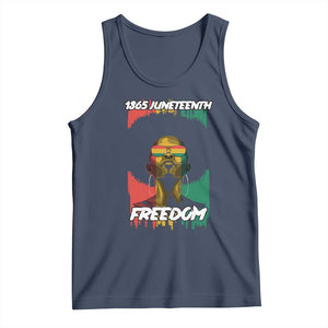 Juneteenth 1865 Freedom Tank Top Afro Melanin Woman African American Dripping TS02 Navy Print Your Wear