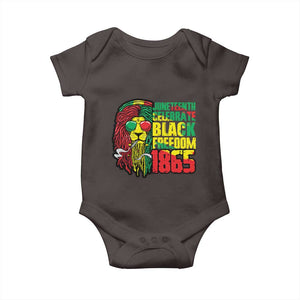 Juneteenth Baby Onesie Celebrate Black Freedom 1865 Dope Dreadlocks Lion Locs Rasta Hair TS02 Dark Chocolate Print Your Wear